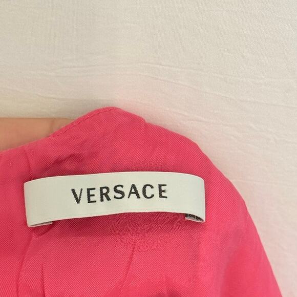 Gianni Versace Spring2009 2125$ Pink‎ Croc Jacquard Sheath Zip Back EU 42 - Picture 5 of 9